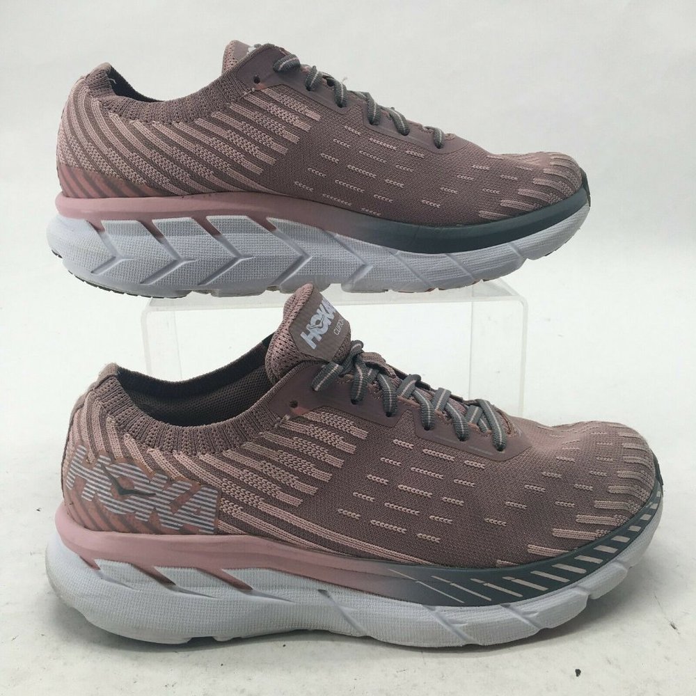 Hoka One One Womens 8 Clifton 5 Lace Up Low Top Ro